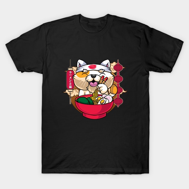 Ramen And Cats T-Shirt by Twister